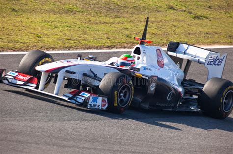 Ayağı sakhir grand prix'sinde, racing point takımının meksikalı pilotu sergio perez birinci oldu. Team Sauber F1, Sergio Perez, 2011 Redactionele Stock Foto ...