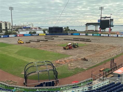 Field Overhaul Underway At Blue Wahoos Stadium Ballpark Digest