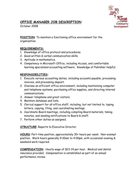 6 recovery officer compliance officer job description / roleemployment: Office Manager Job Description