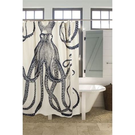 Maybe you would like to learn more about one of these? Found it at Wayfair - Bath Cotton Octopus Shower Curtain ...