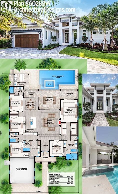 Sims 4 Modern House Floor Plans Plan Bw Florida Living With Wonderful