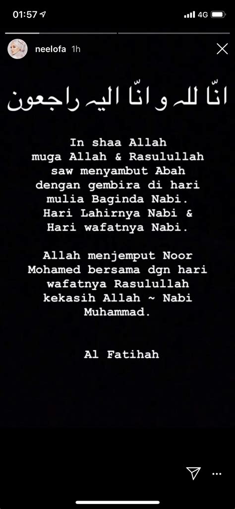 Ini deretan aplikasi sadap whatsapp jarak jauh terbaik mspy merupakan salah satu aplikasi penyadap whatsapp yang cukup populer di dunia, dengan. Salam Takziah... Datuk Kepada Neelofa Meninggal Dunia ...