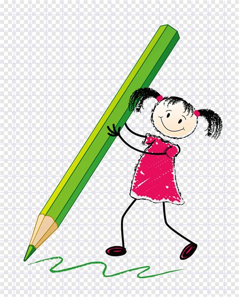 Menggambar karakter kartun menggunakan sebuah pen. Gambar Ilustrasi Karikatur Pensil - Gambar Ilustrasi