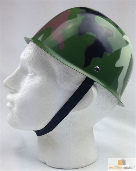 Home And Garden Bulk Lot 3 X Army Helmet Camouflage Plastic Boys Party