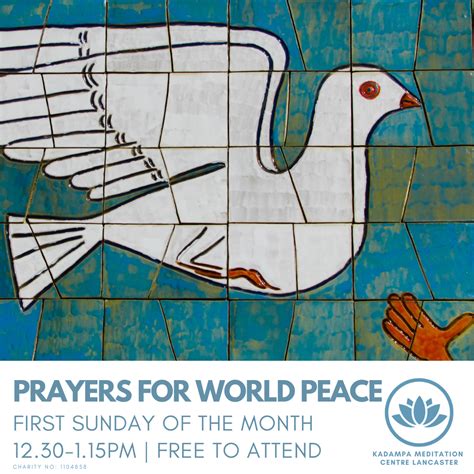 Prayers For World Peace Kadampa Meditation Centre Lancaster