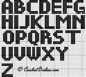 Whether you decide to test your skills with different styles or just stick to the stockinette stitch learning to knit the alphabet can be super fun. crochet or cross stitch letters diagram | Crochet letters ...