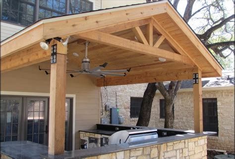 Simple Patio Covered Wood Outdoor Designs Ideas