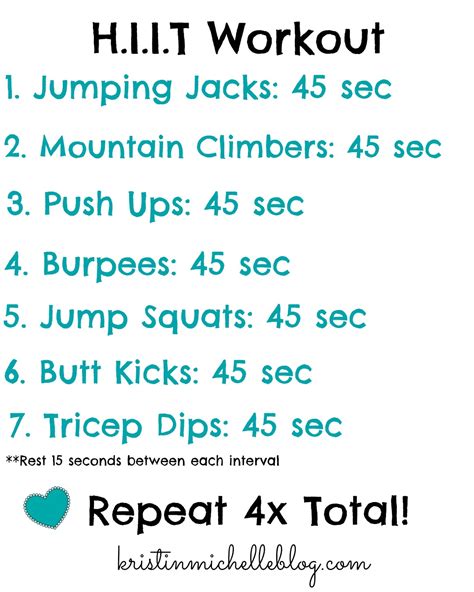 At Home No Equipment Hiit Workout