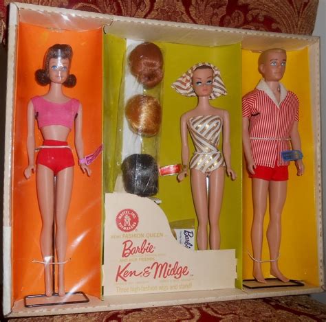 Barbie Ken And Midge Vintage Barbie Vintage Barbie Dolls Barbie Dolls