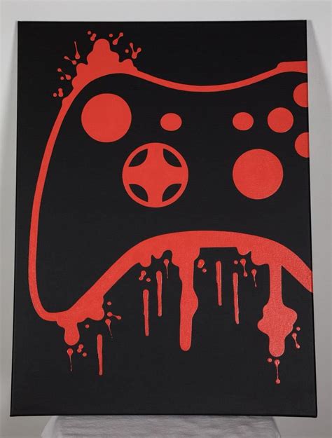 Xbox Video Game Controller Painting Video Game Art Hand Etsy In 2021