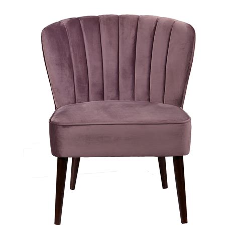 Pulaski Channeled Armless Accent Chair Lilac Lavorist