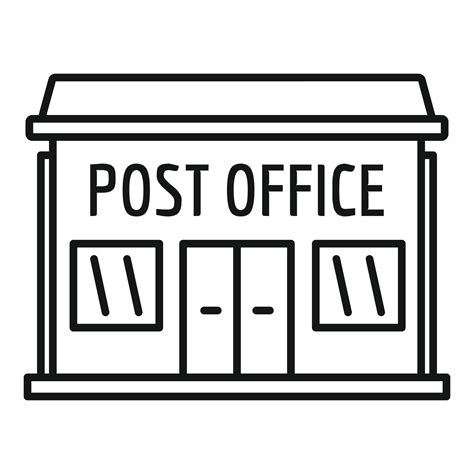 Post Office Building Icon Outline Style 14447904 Vector Art At Vecteezy