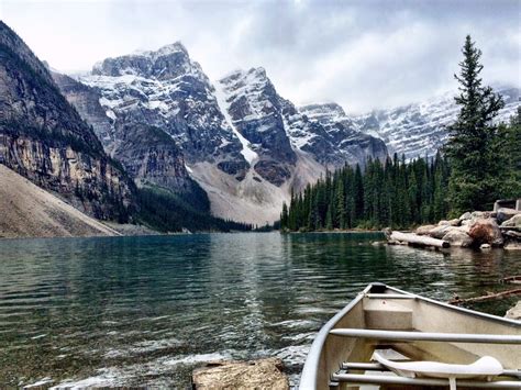 Sparkling Moraine Lake In Alberta Canada