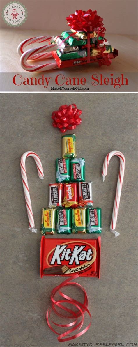 Not much to ask for! Simple DIY Candy Cane Sleigh - 12 Wondrous DIY Candy Cane ...