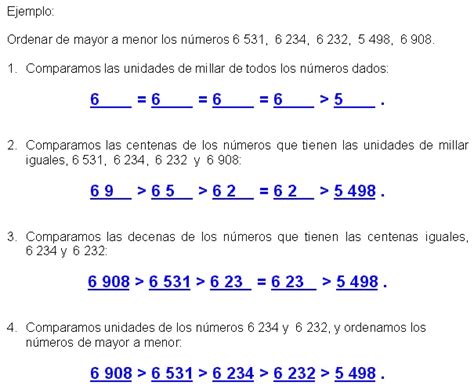 Aprendiendo Matematica Comparacion De Numeros Hasta 9999