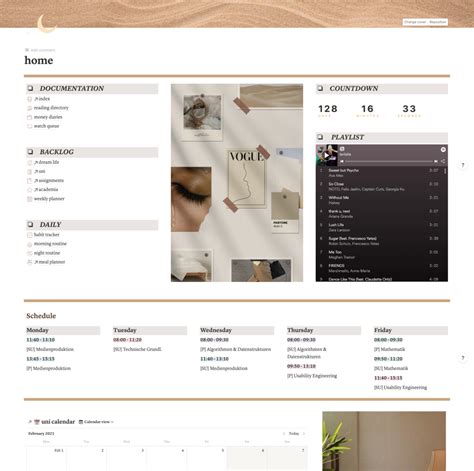 21 Aesthetic Notion Dashboards From The Community Red Gregory Life