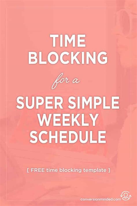 Free Weekly Schedule Template And Time Blocking Tips