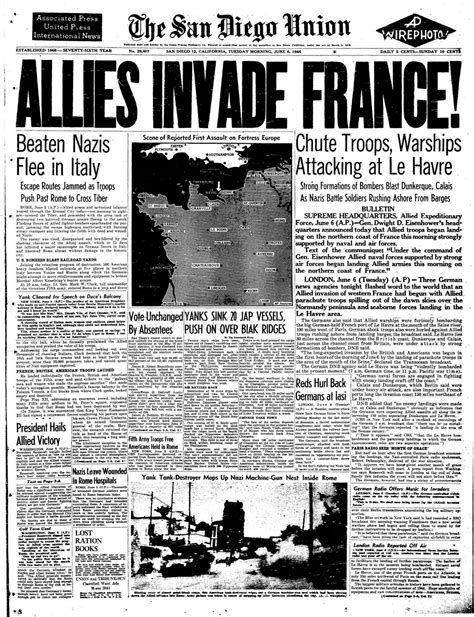 June 6, 1944: D-Day - The San Diego Union-Tribune