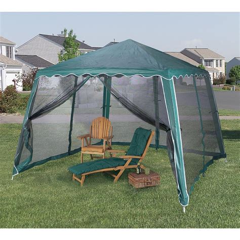 Coleman screened canopy tent with instant setup | outdoor canopy and sun shade with 1 1. 10 1/2x10 1/2' Academy Broadway™ Screen House, Green ...