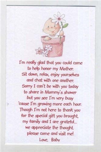 Baby poems can include a prayer for a newborn baby, a baby prayer poem, like this one, which prays for the lord's love and guidance. baby shower seed packet poem - Google Search | Baby shower ...