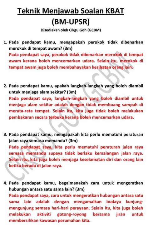 Contoh Teknik Penulisan Soalanjawapan  malayuswea