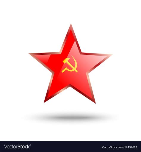 Soviet Union Star With Hammer And Sickle Vector Image