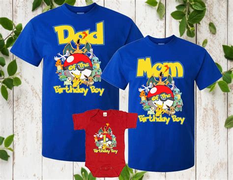 Custom Pokemon Birthday Shirt Cartoon Kids Toddler T Shirt Etsy