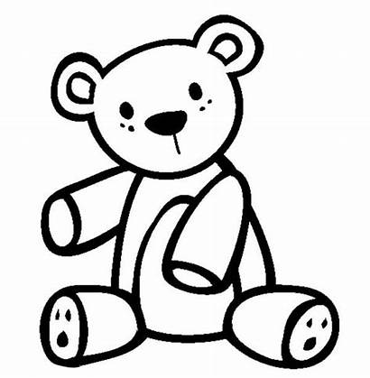 Teddy Bear Coloring Pages Drawing Simple Kid