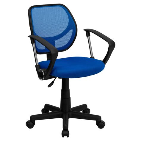 Flash Furniture Wa 3074 Bl A Gg Mid Back Blue Mesh Office Task Chair