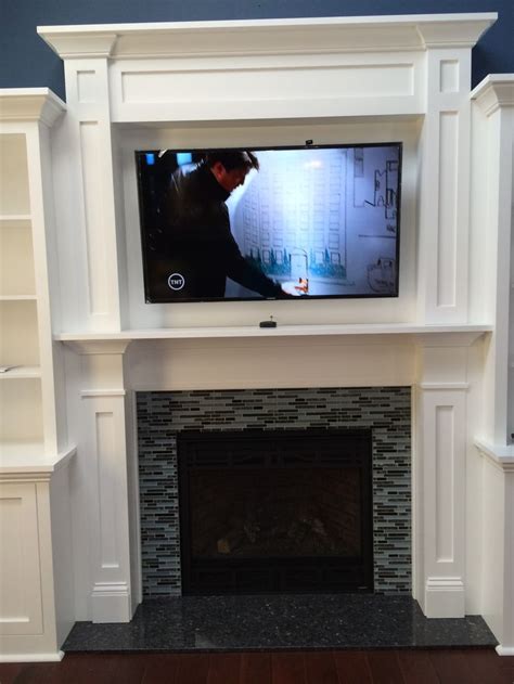 Wood beam mantel wood mantel fireplace mantel mantel | etsy. Heatilator Gas Fireplace NNXT surround in blue pearl ...