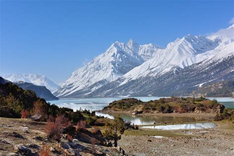 Ranwu Lake In Tibet Snow Mountain Editorial Stock Photo Image Of
