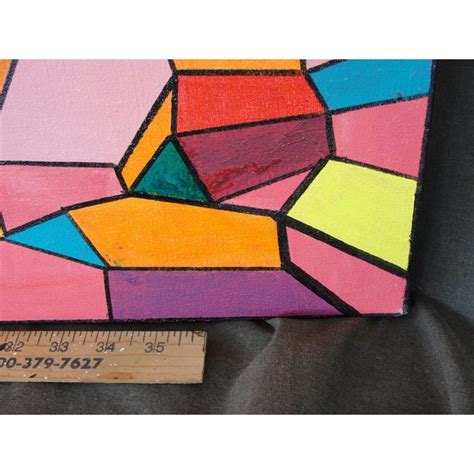 Colorful Geometric Abstract Expressionist Painting Chairish
