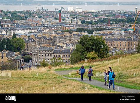 The View From Calton Hill In Edinburgh Looking North Towards Leith With