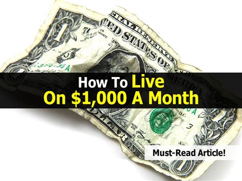How To Live On 1000 A Month