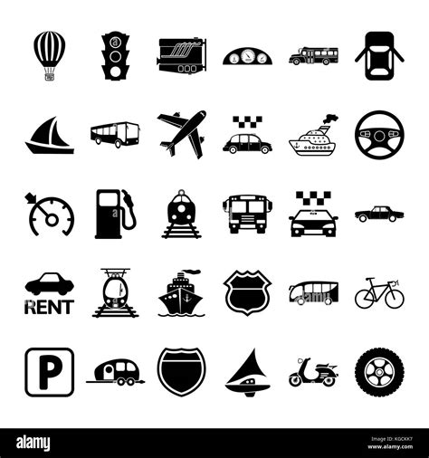 Transportation Icon Set Stock Vector Image And Art Alamy