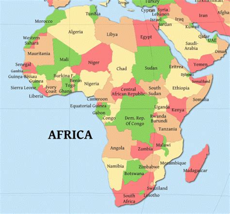 Nombres De Los Paises Del Continente Africano Con Sus Capitales