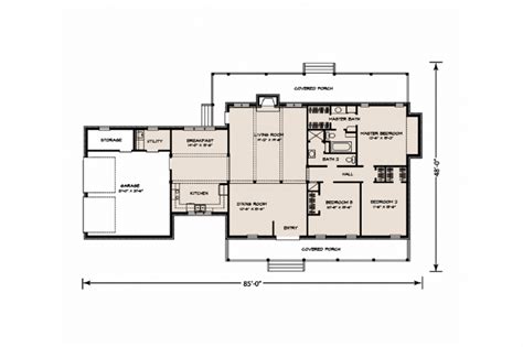 Ranch Style House Plan Beds Baths Sq Ft Plan Floor Plan Main Floor Plan