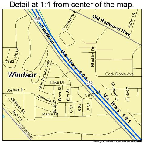 Windsor California Street Map 0685922