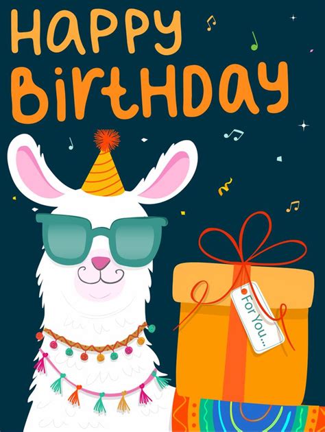 Cool Alpaca Happy Birthday Newly Added Cards Birthday And Greeting