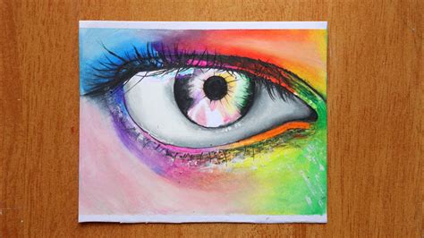 Abstract Pan Pastel Eye Painting