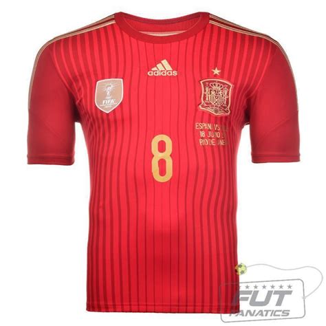 Sempre fui um apaixonado por futebol! Camisa Adidas Espanha Home 2014 8 Xavi - FutFanatics
