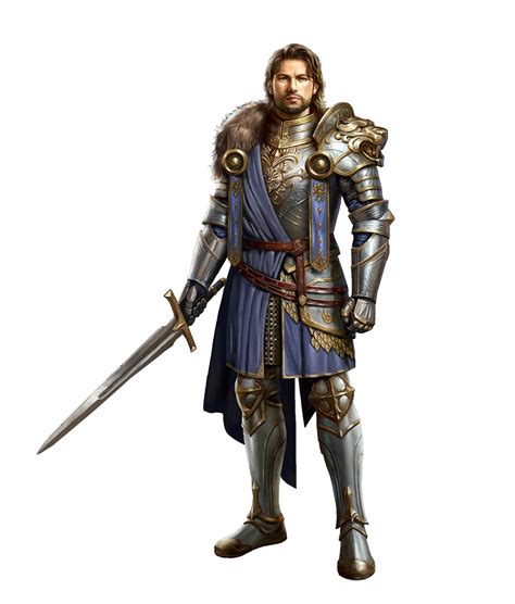 Male Human Fighter Paladin Knight Pathfinder Pfrpg Dnd Dandd 35 5e 5th