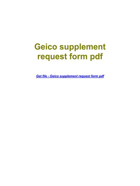 Geico Supplement 2020 2022 Fill And Sign Printable Template Online