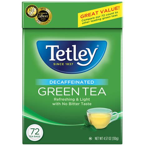 Tetley Decaffeinated Green Tea Tea Bags 72 Ct