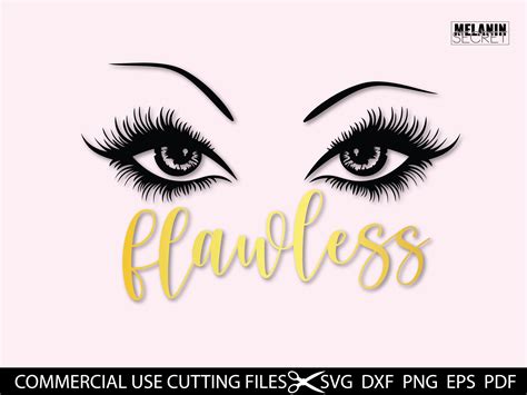 Flawless SVG Eyelashes Svg Makeup Svg Lashes Svg Svg For Etsy