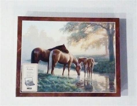 Lang Horses 500 Pieces Jigsaw Puzzle Spring Morning Persis Weirs