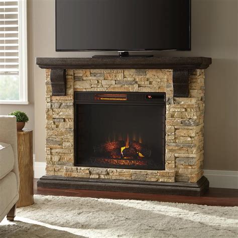 Das Beste Von Faux Stone Electric Fireplace With Mantel Home Inspiration