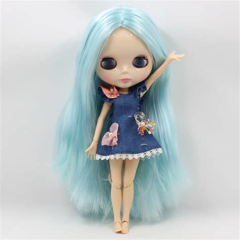 20171018 Joint Body Nude Blyth Doll Blue Hair Fashion Doll Factory Doll