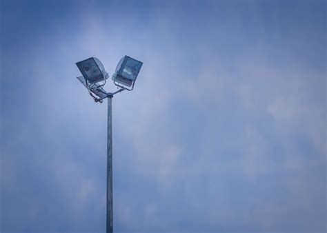 3466x2476 Blue Light Pole Sky Street Lamp Wallpaper