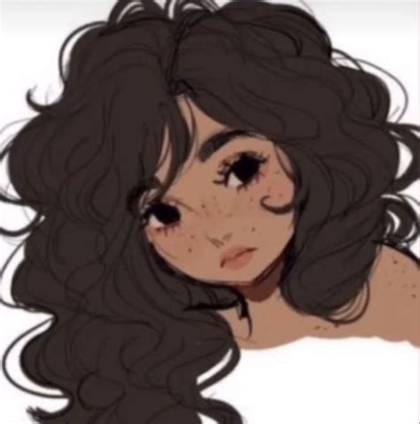 Pin By • Anônima • On Fts De Perfil Etc Brown Hair Cartoon Anime Curly Hair Curly Hair Drawing